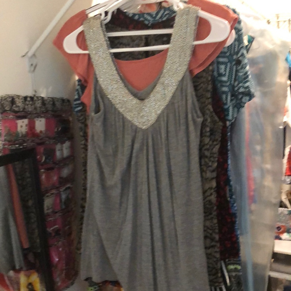 Sparkly silver cami